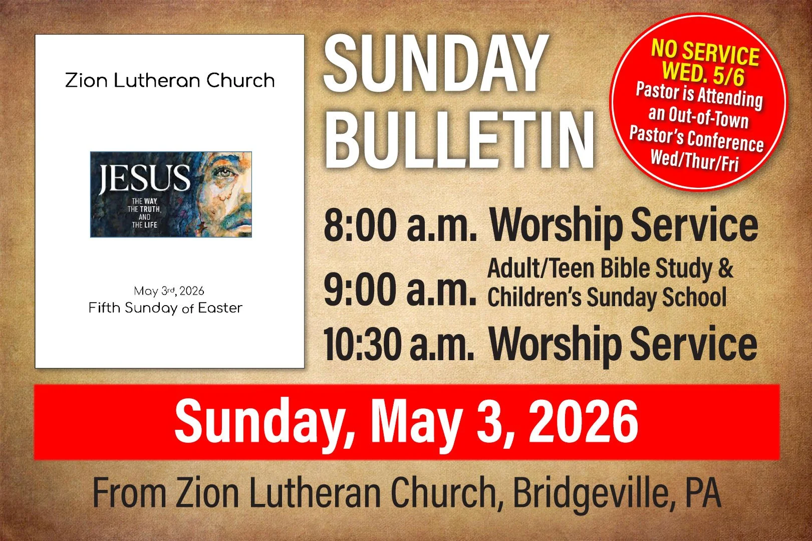 Bulletin: Sunday, May 3, 2026