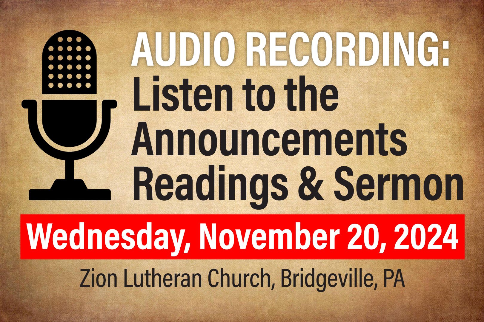 AUDIO: Wednesday November 20, 2024
