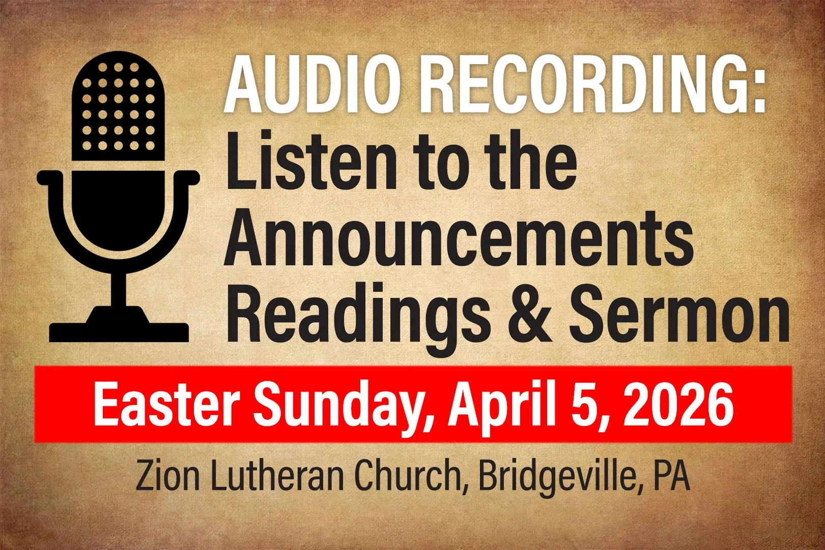 Audio: Easter Sunday, April 5, 2026