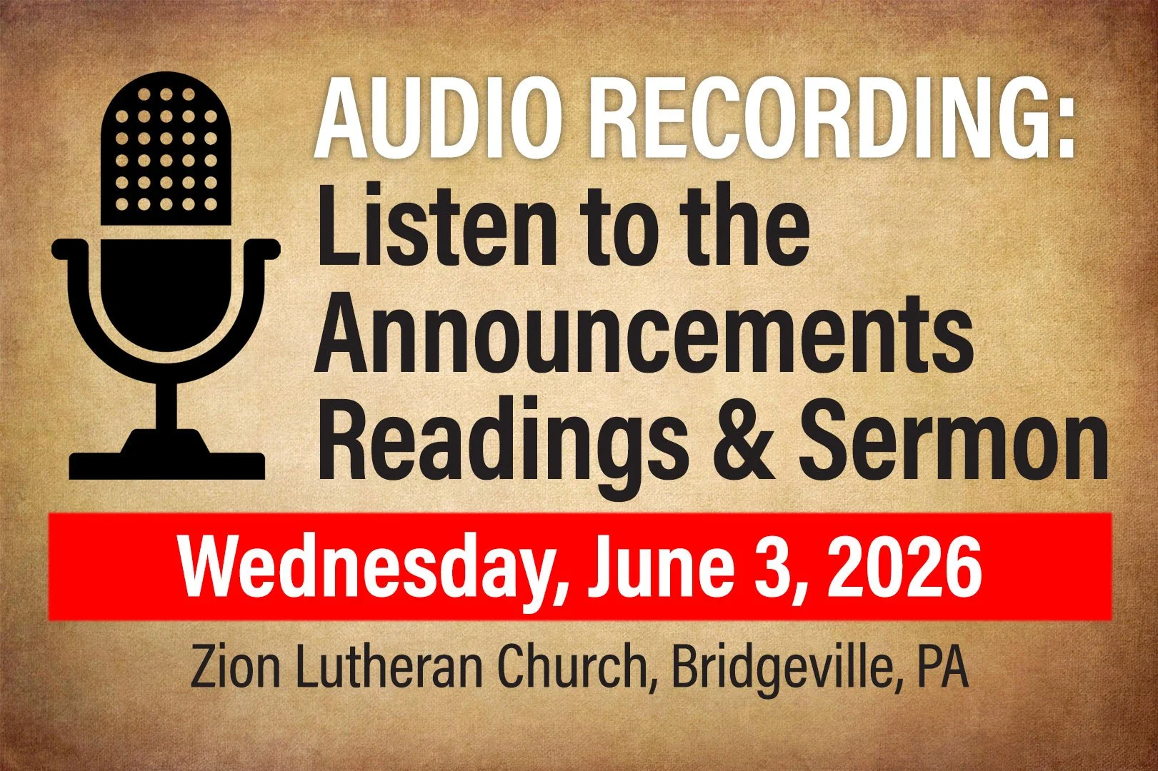 Audio: Wednesday, June 3, 2026