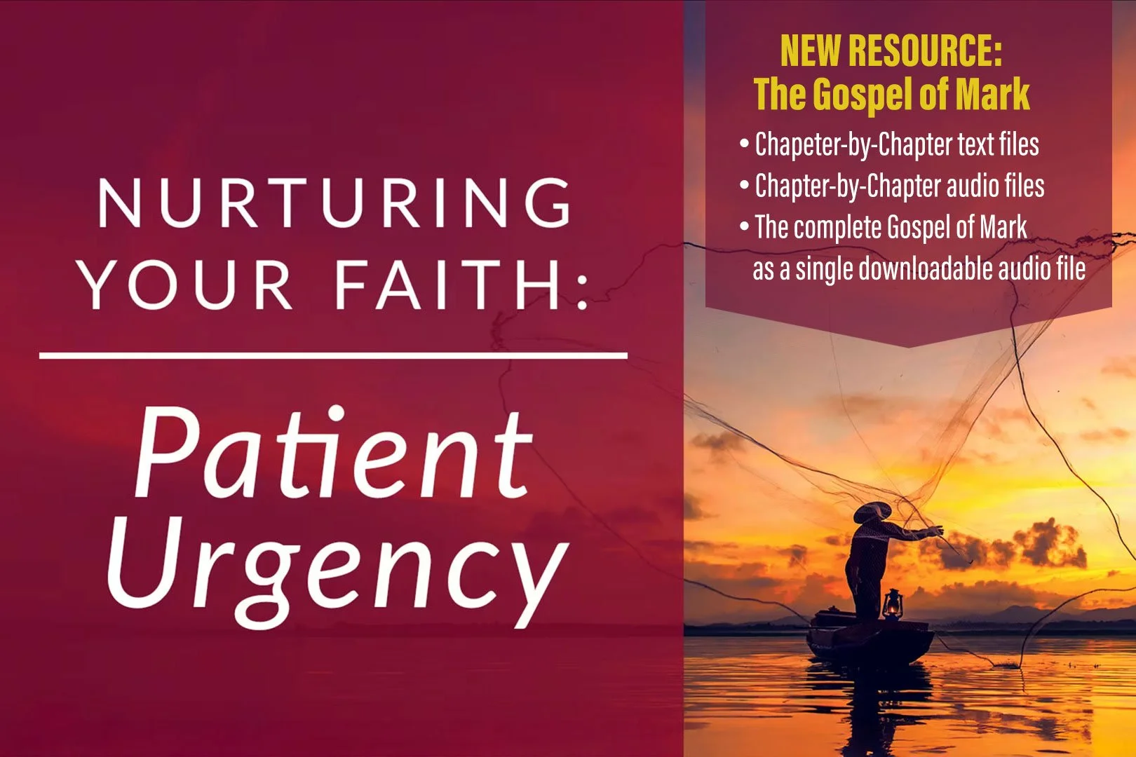 New Resource for our Bible Study “Patient Urgency”