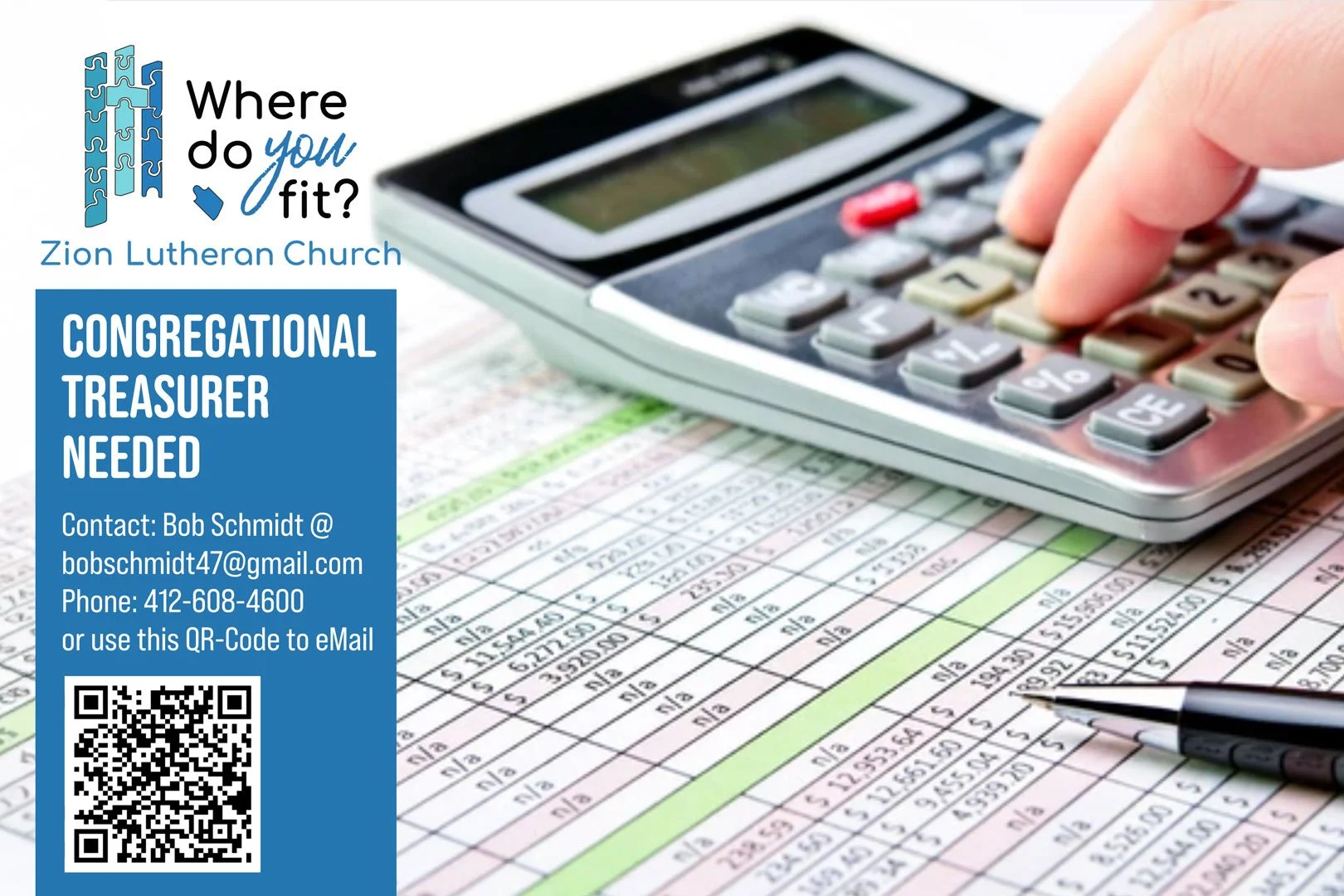Congregational Treasurer Needed