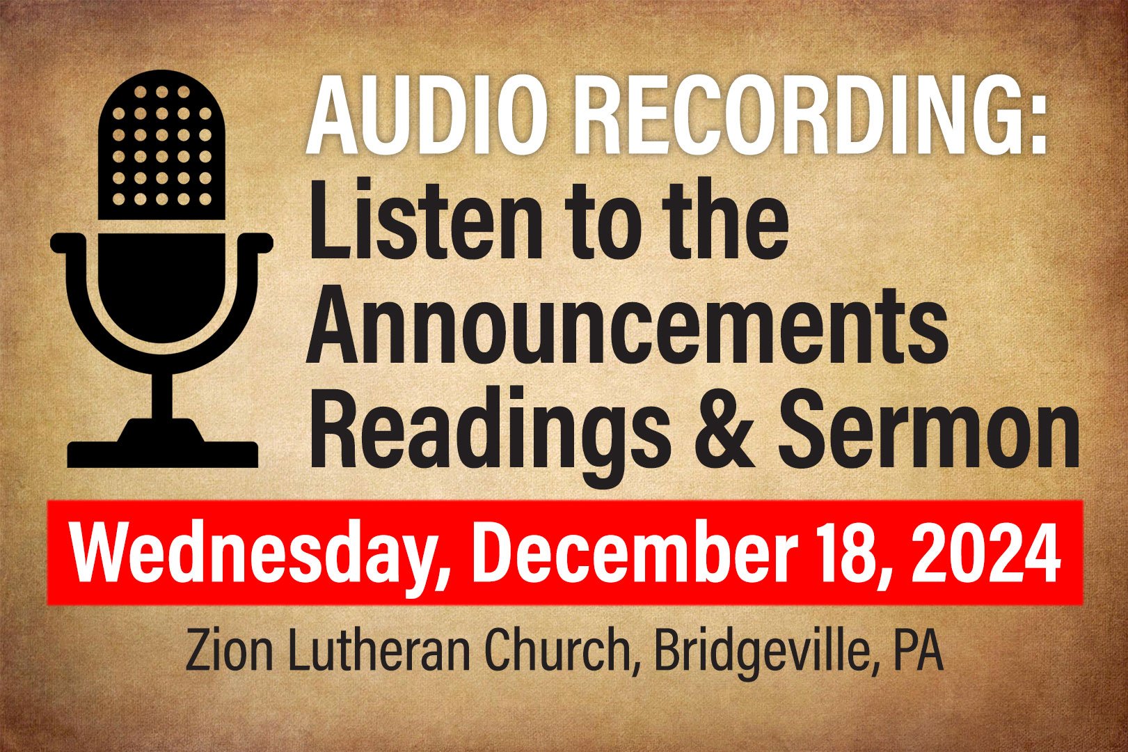 AUDIO: Wednesday December 18, 2024