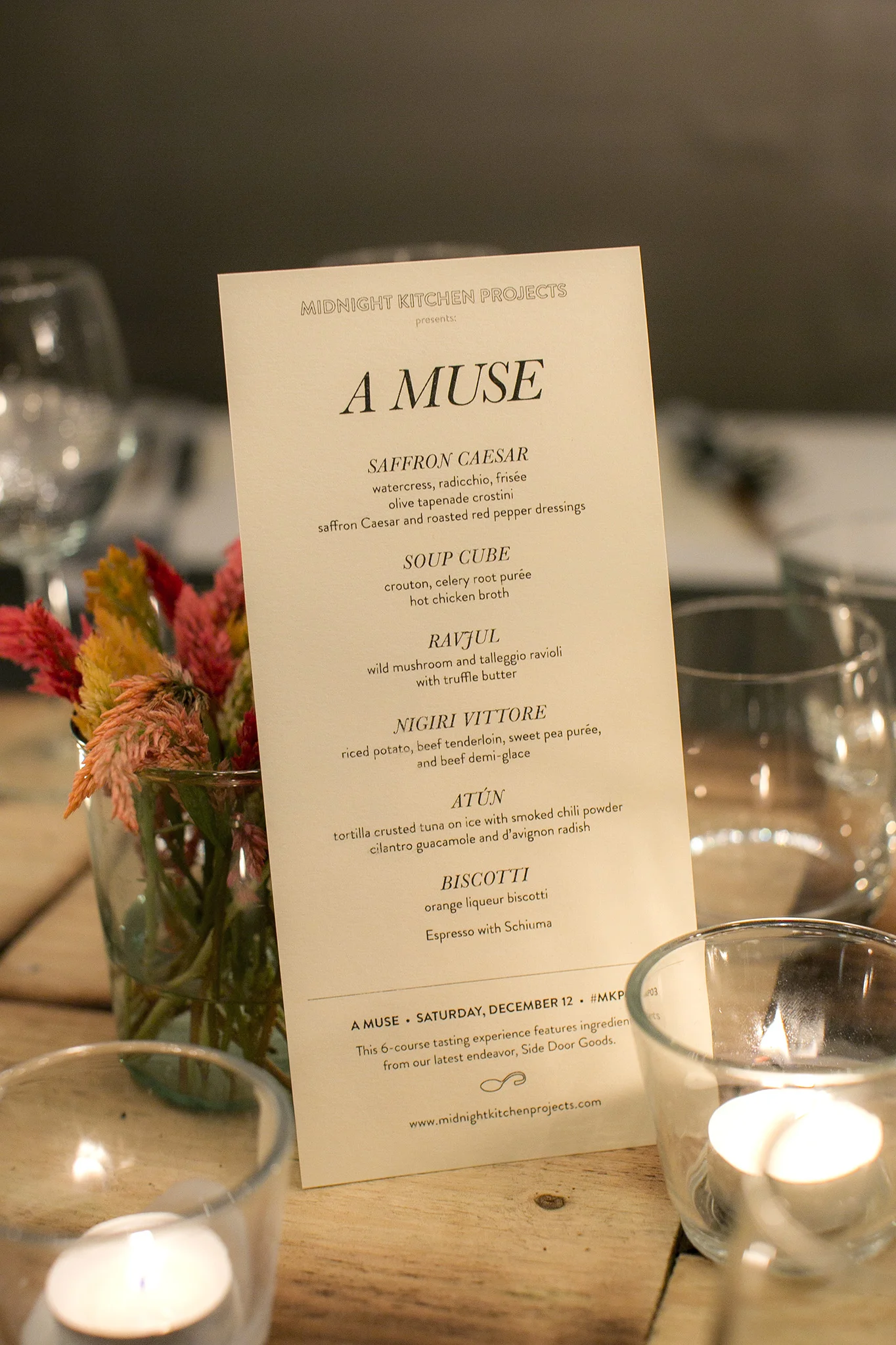 A MUSE menu