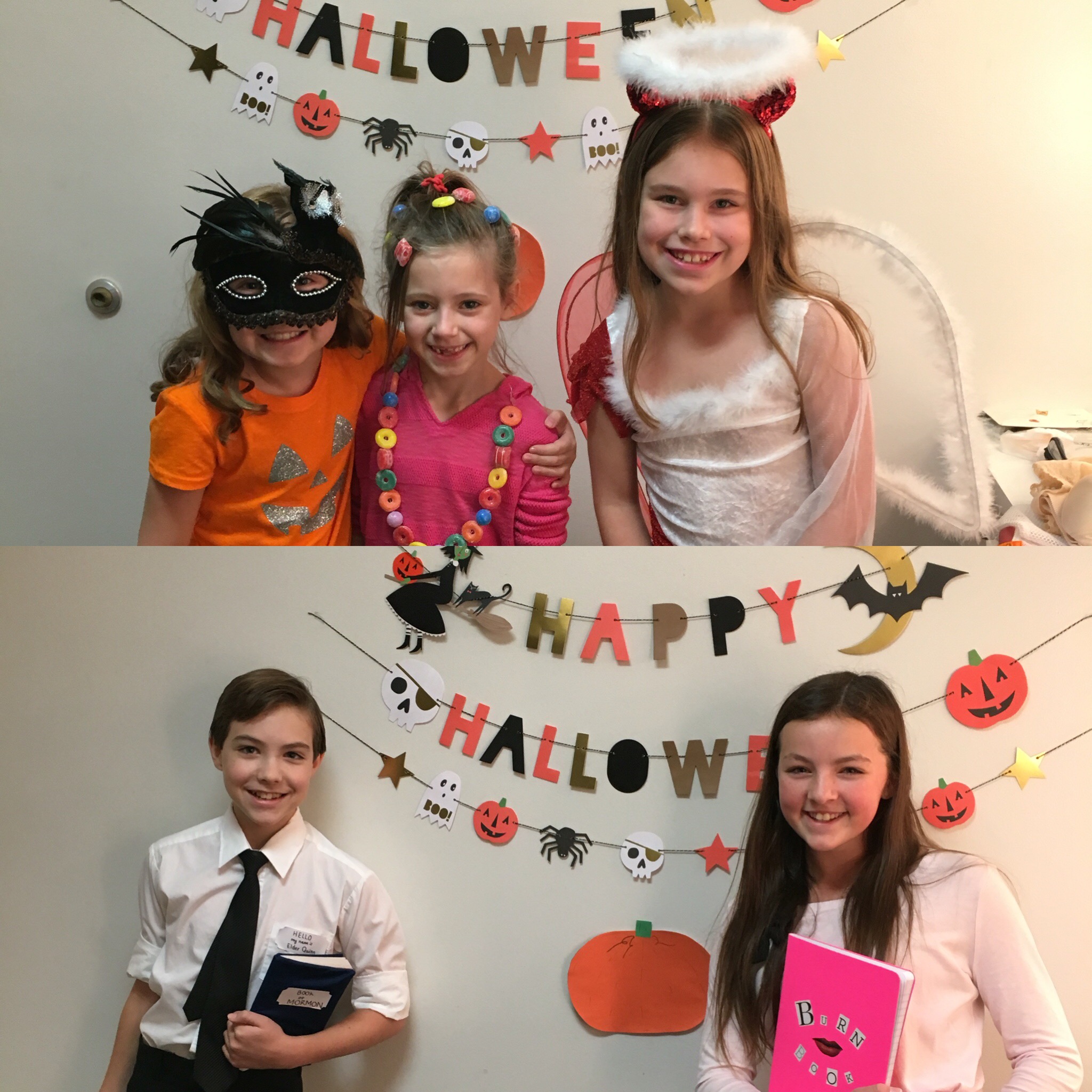 The kids visit my dressing room for a treat!