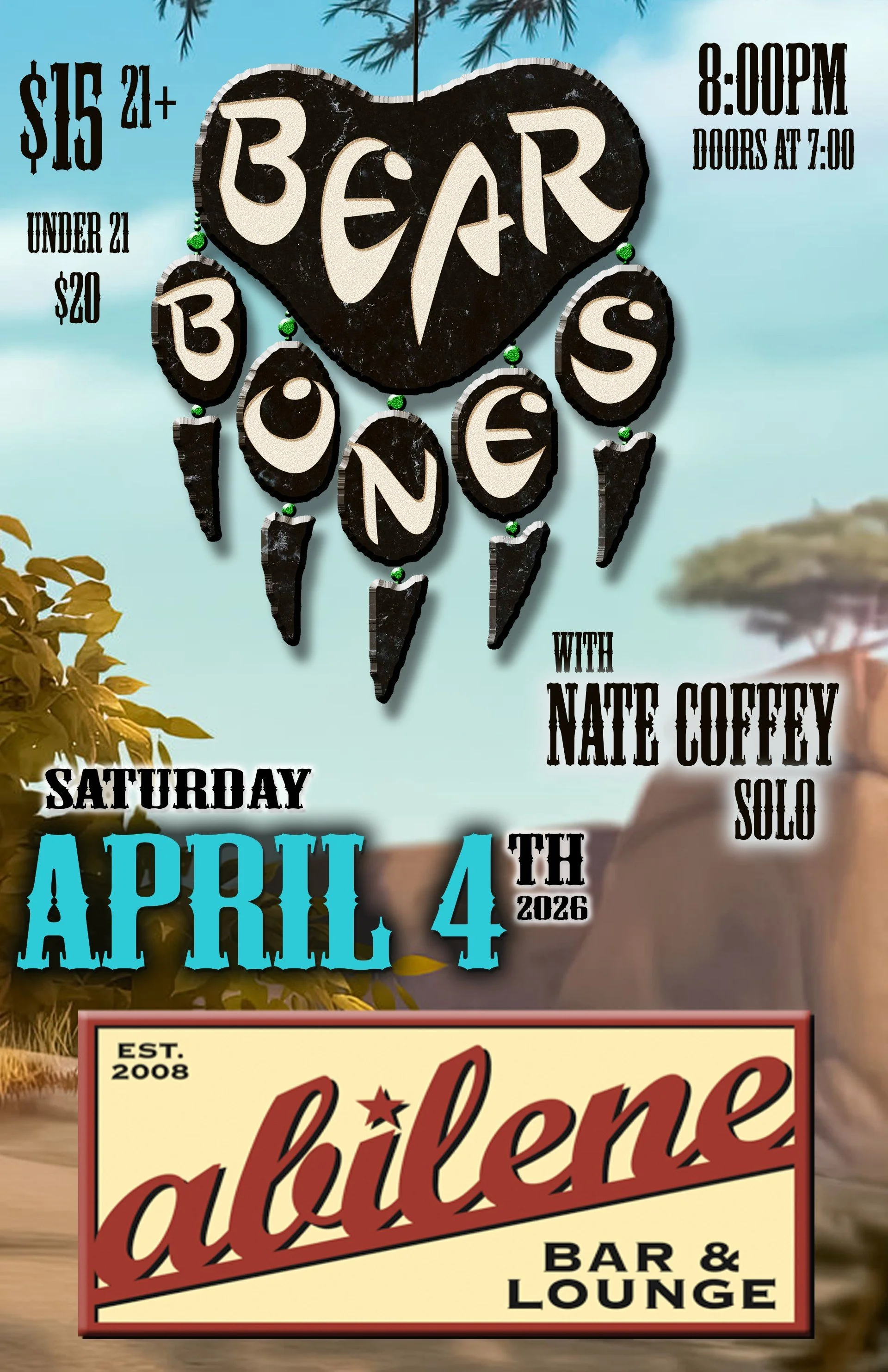 "Bear Bones" with Special Guest, Nate Coffey (solo)
