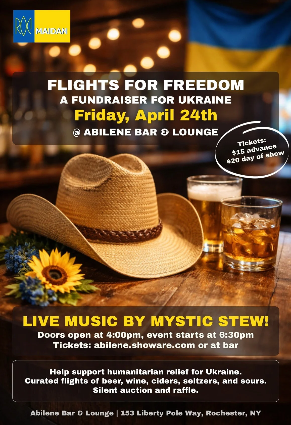 "Flights for Freedom," A Fundraiser for Ukraine, Hosted by RocMaidan