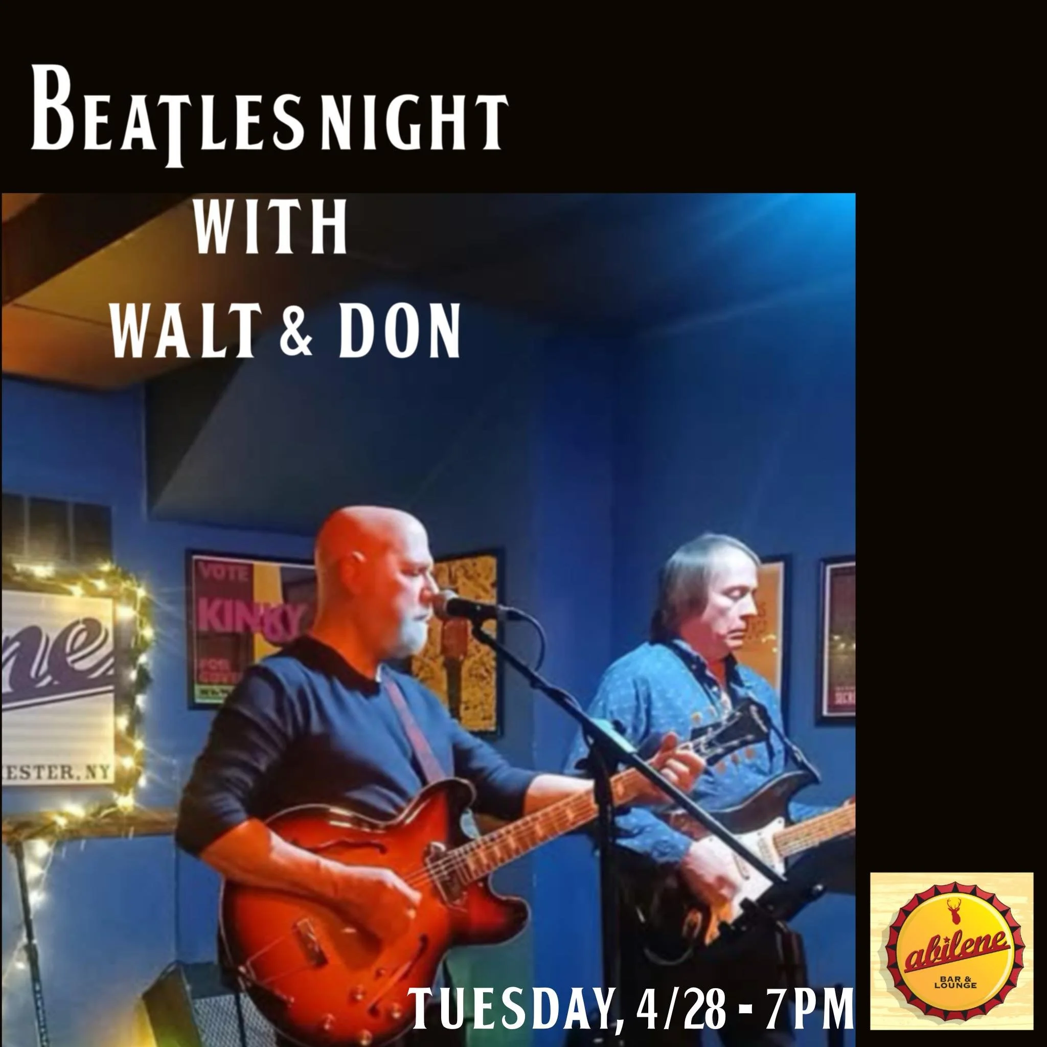 "Beatles Night," featuring Don Christiano and Walt O'Brien