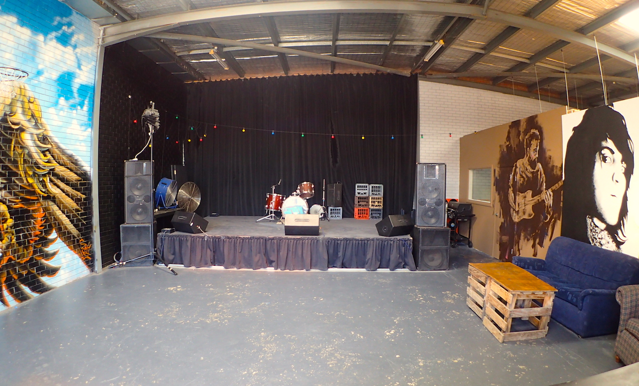  The Garage has a capacity of 180 for live performances 