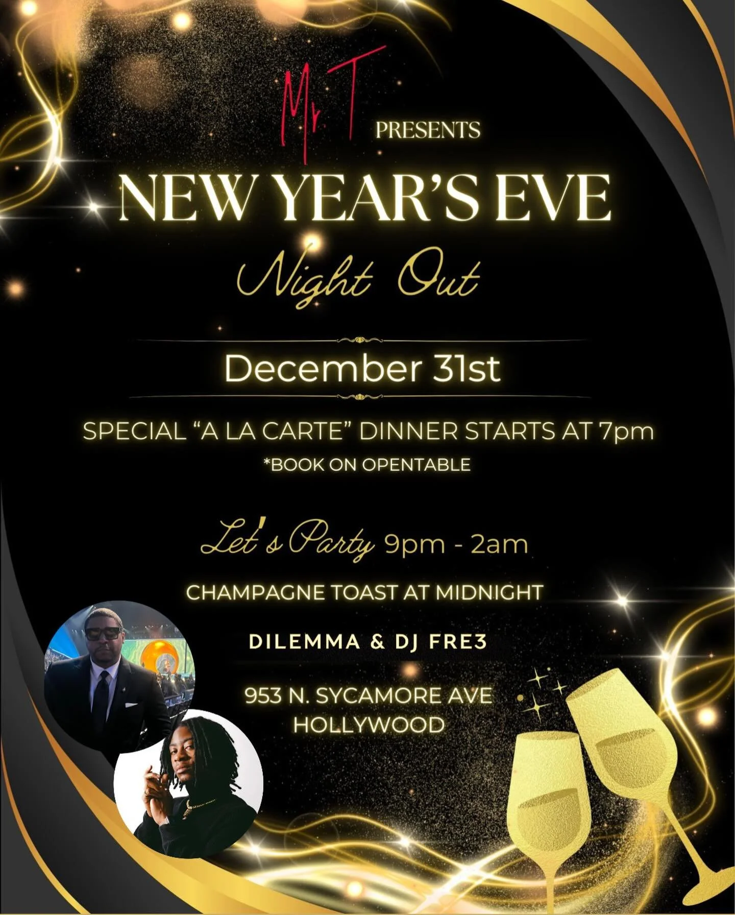 🍾&bull; Bringing in the New Year the right way 🎶🍽️ Join me, my bro @rj_cyler, and the good folks over at @mrtlarestaurant as we ring in the New Year with great music, good friends, and even better food &amp; drinks. 🍾✨ - see you tomorrow 🙏🏾