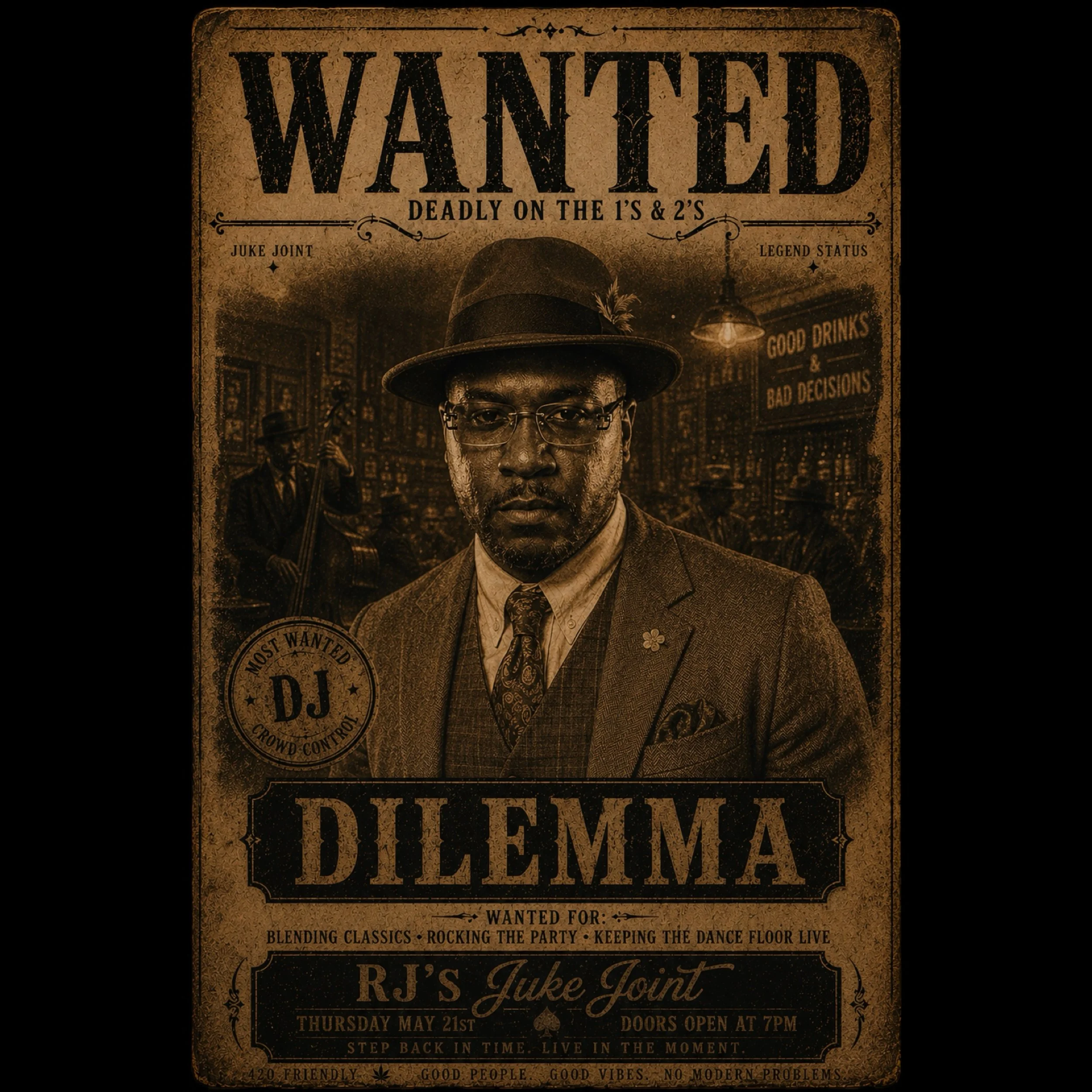 🎶 Tonight we&rsquo;re at RJ&rsquo;s Juke Joint 🥃 &mdash; themed dress with that classic Idlewild style. See you there! More info in my stories. @rj_cyler @anazcotton @blnkcnvz

#dilemmayouagenius #godisgood #aswecontinueon