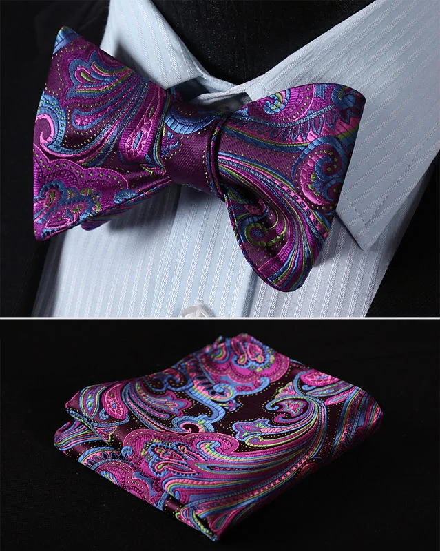 BF422K-Hot-Pink-Green-Floral-100-Silk-Jacquard-Woven-Men-Butterfly-Self-Bow-Tie-BowTie-Pocket.jpg