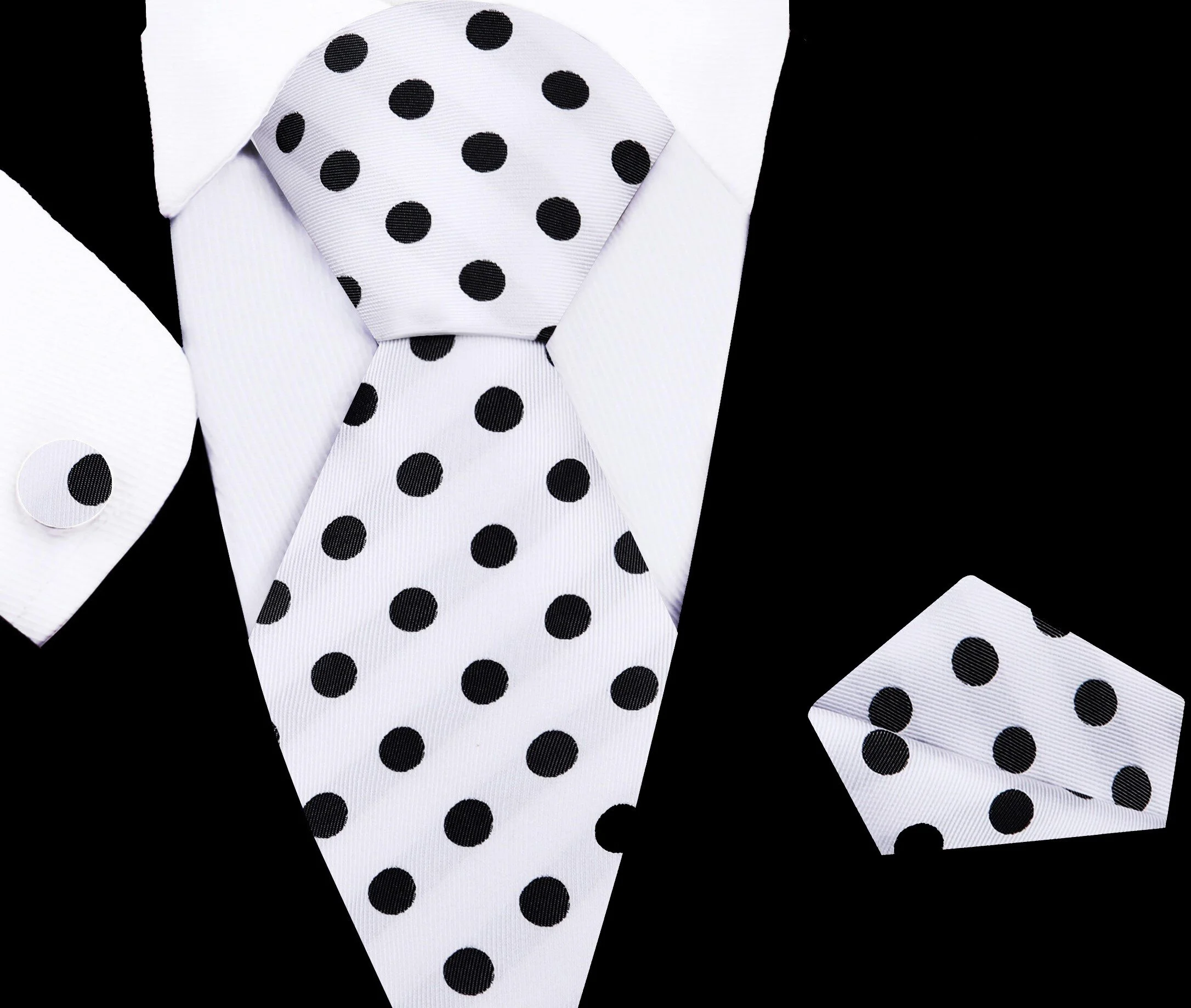 White with Black Dots Tie Set 1.jpg