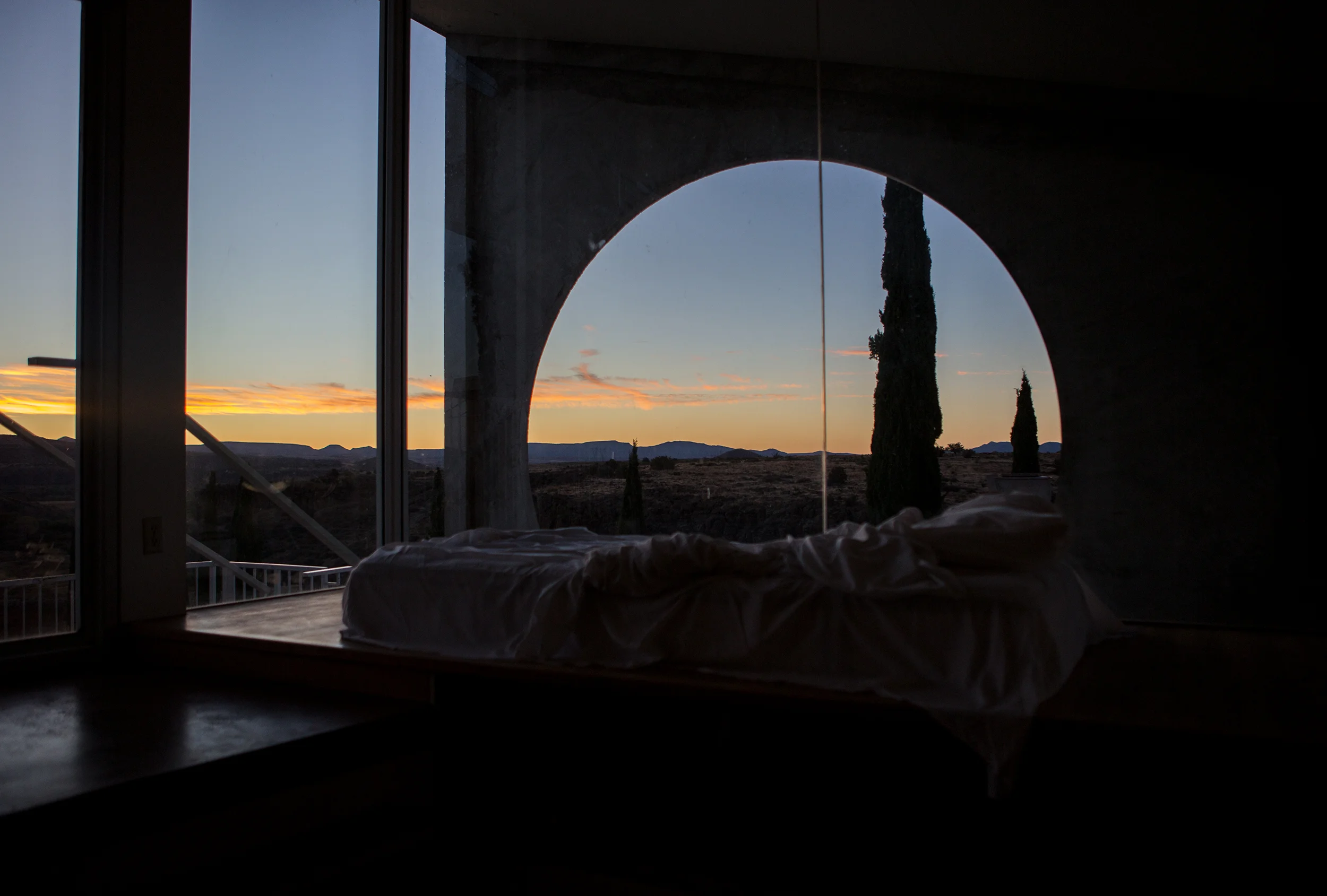 Sunrise Inside the Sky Suite at Arcosanti