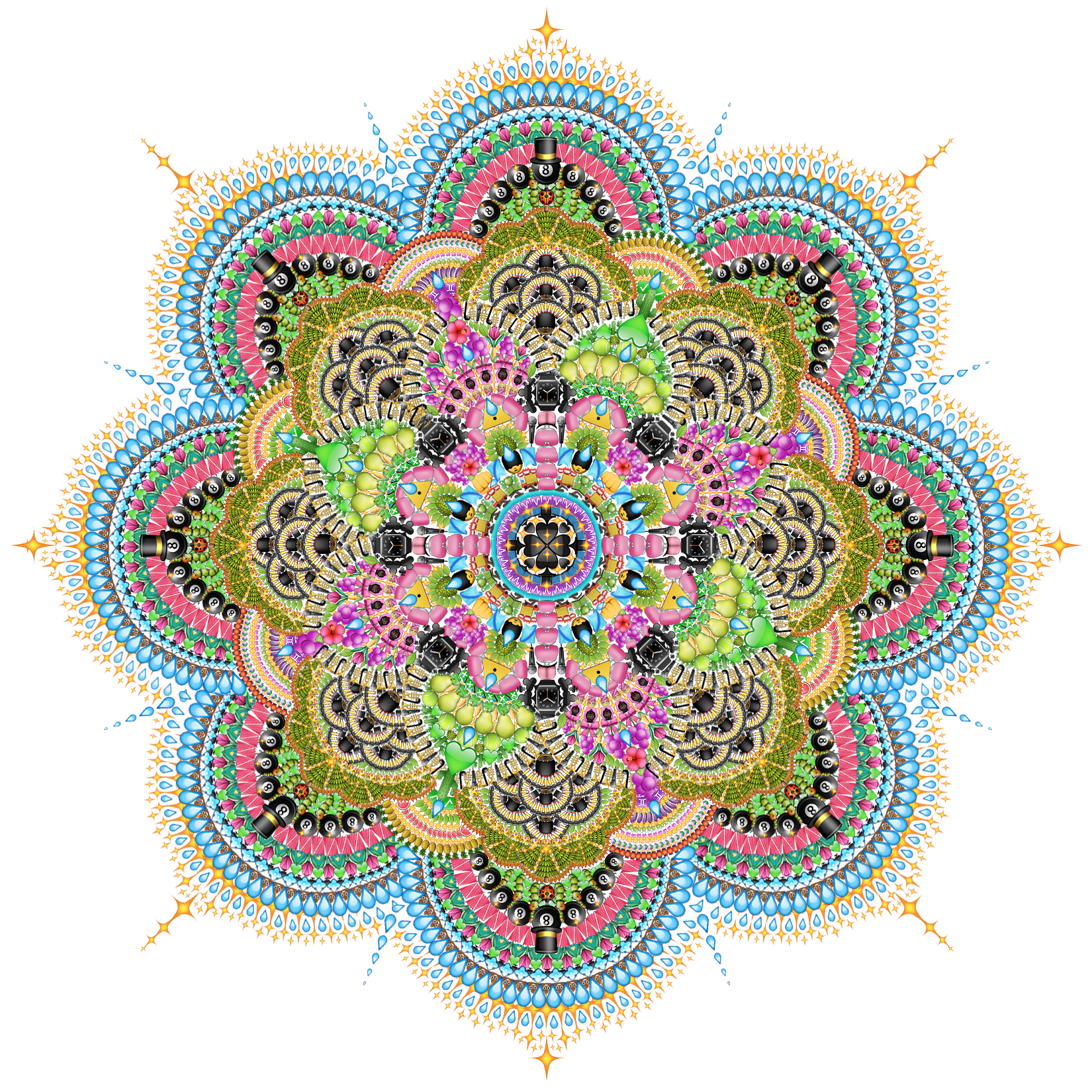 Emoji Mandala no.7