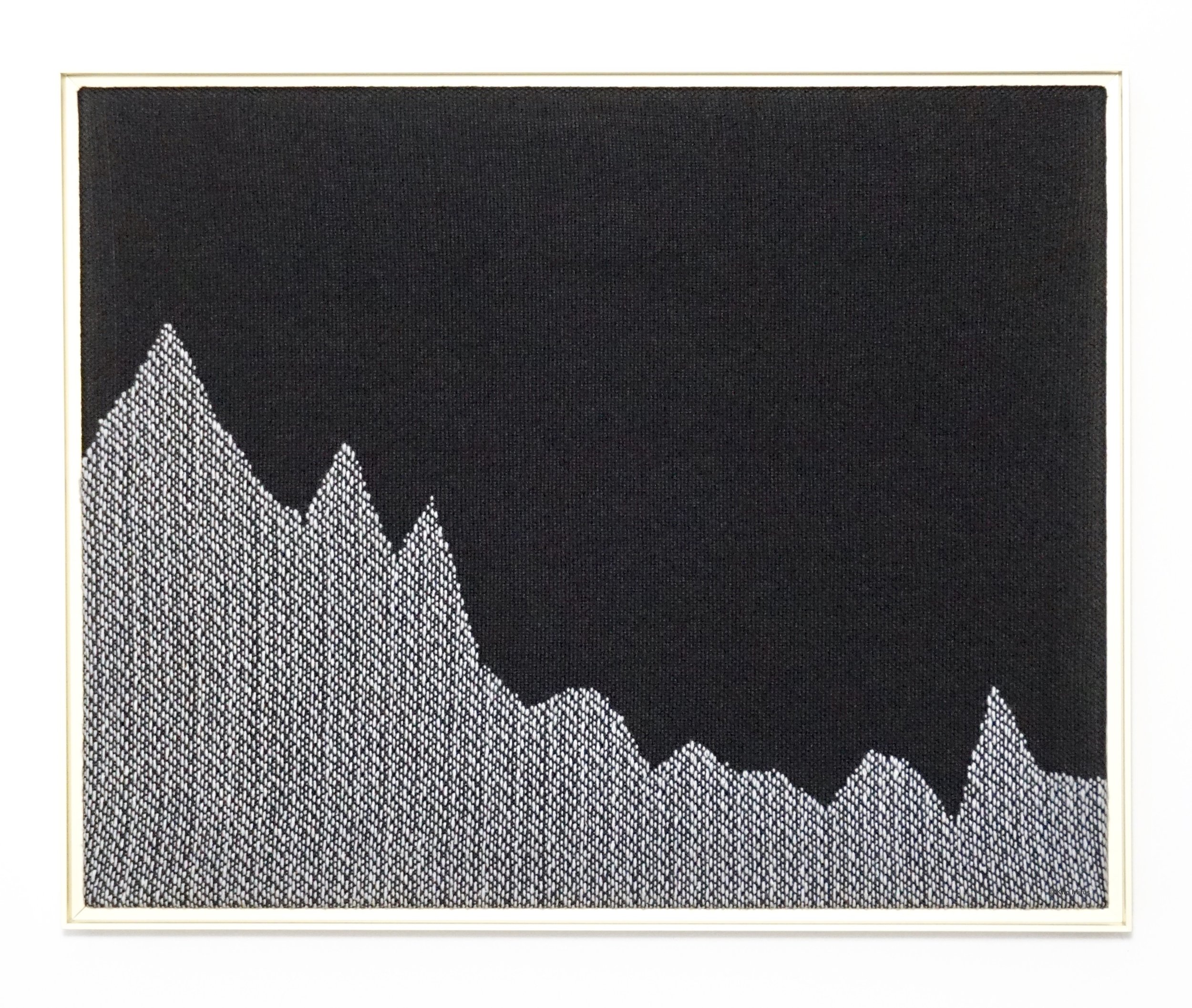  Fine Particulates Over Two Decades 2023 Handwoven wool and cotton 16” x 20”  