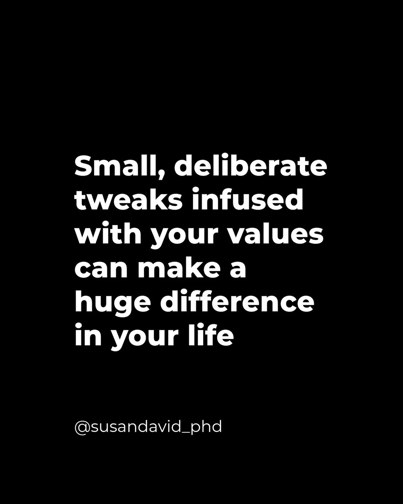 Leave a ❤️ if you agree 🙂 What small, values based change or tweak can you make?

#quotesaboutlife #quotestoliveby #positivity #positivevibes #selflovequotes #mindsetmatters #kindness #youareenough #mindfulness #spreadkindness #wellbeingwarrior #sel