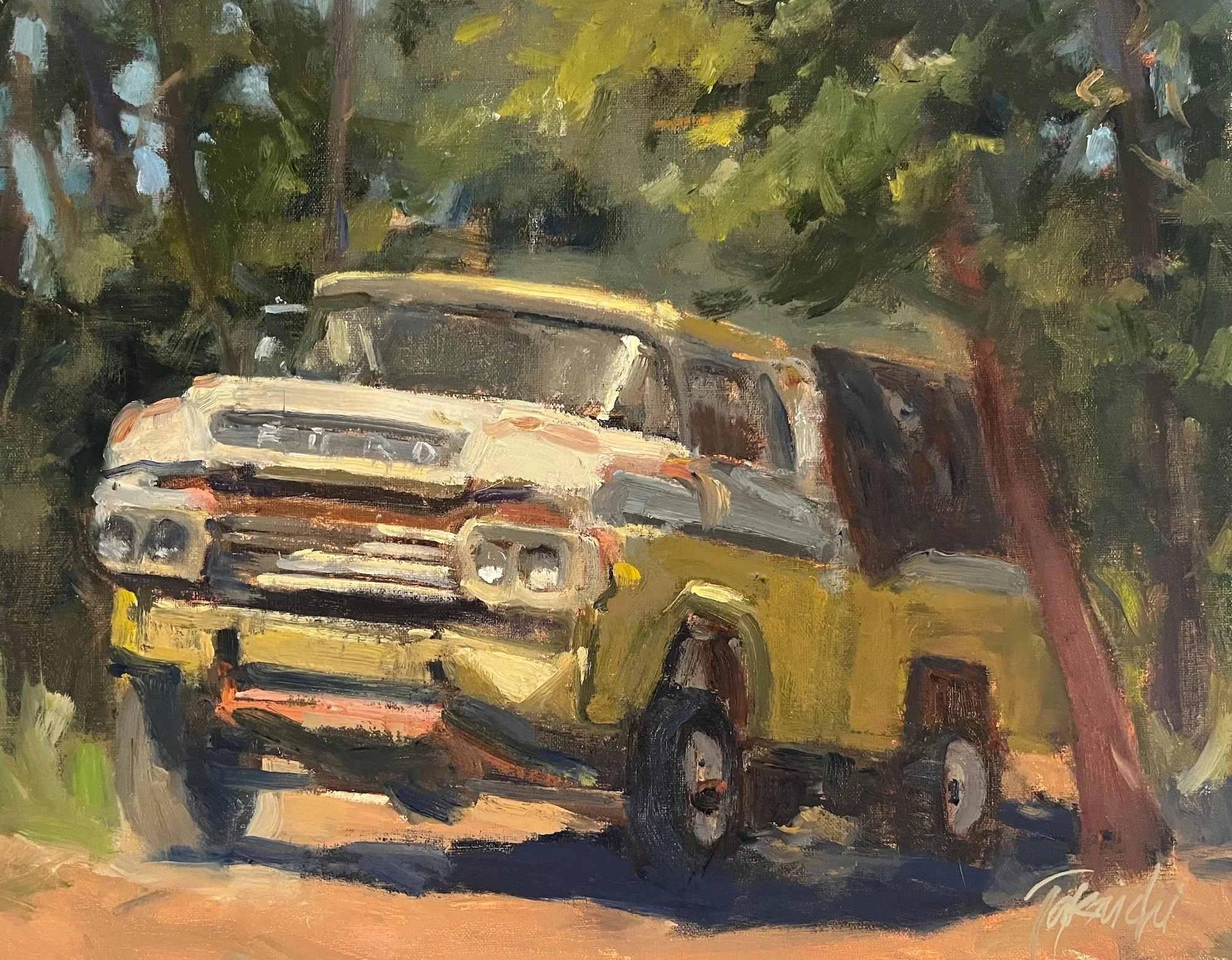 Yellow Truck Just Standing There