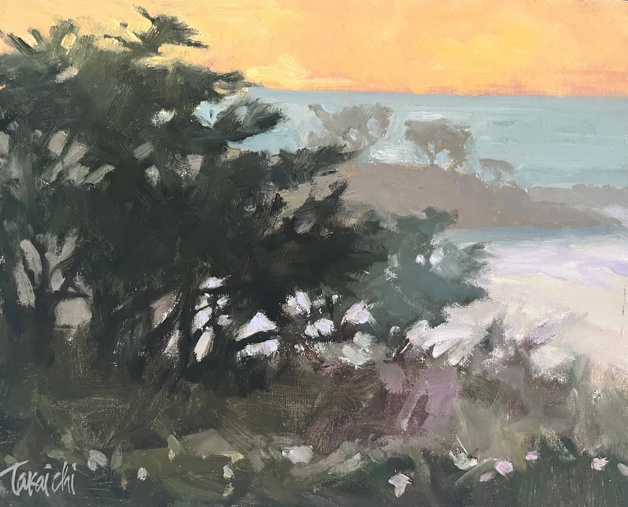 Sunset Layers –  8x10"   Pebble Beach, CA