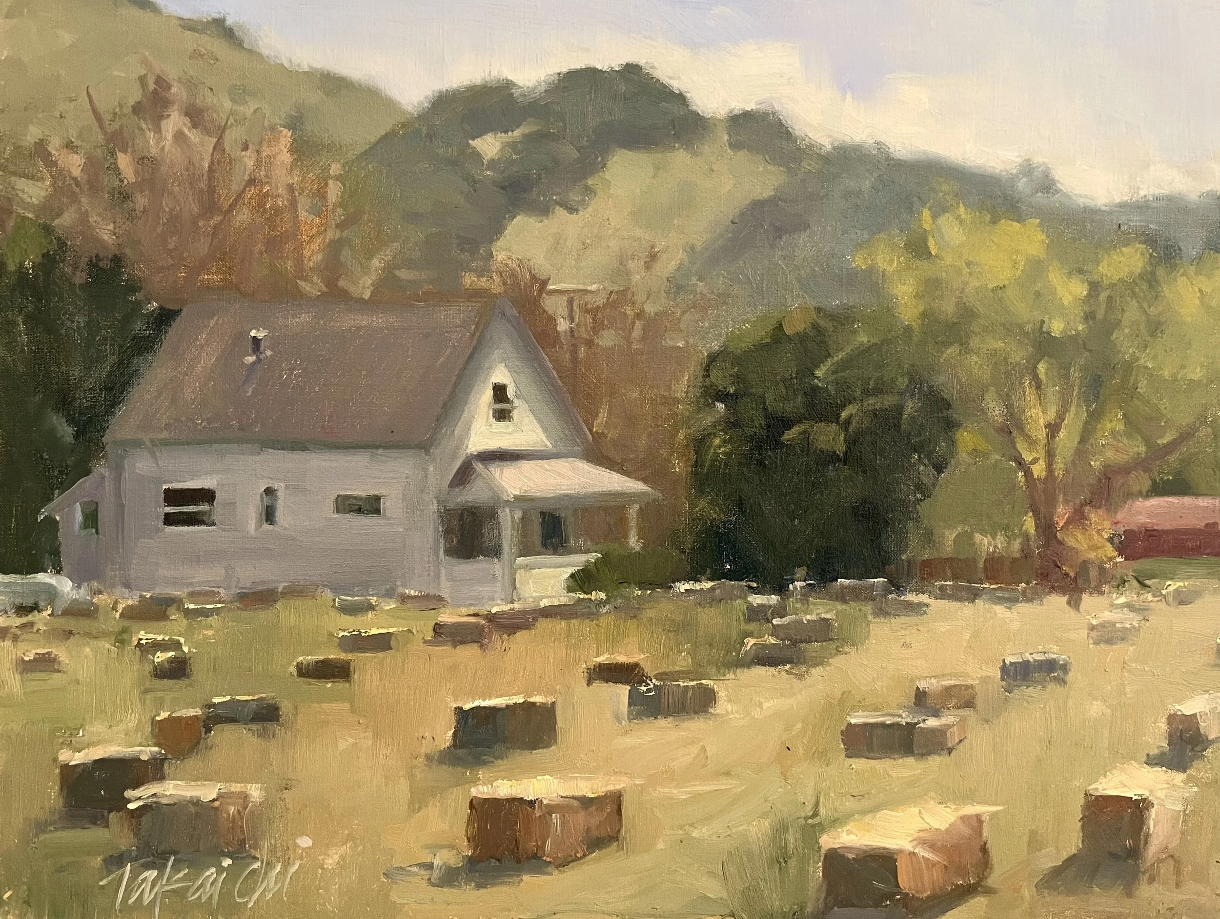 Last Hay Baling –  11×14”   
San Jose, CA