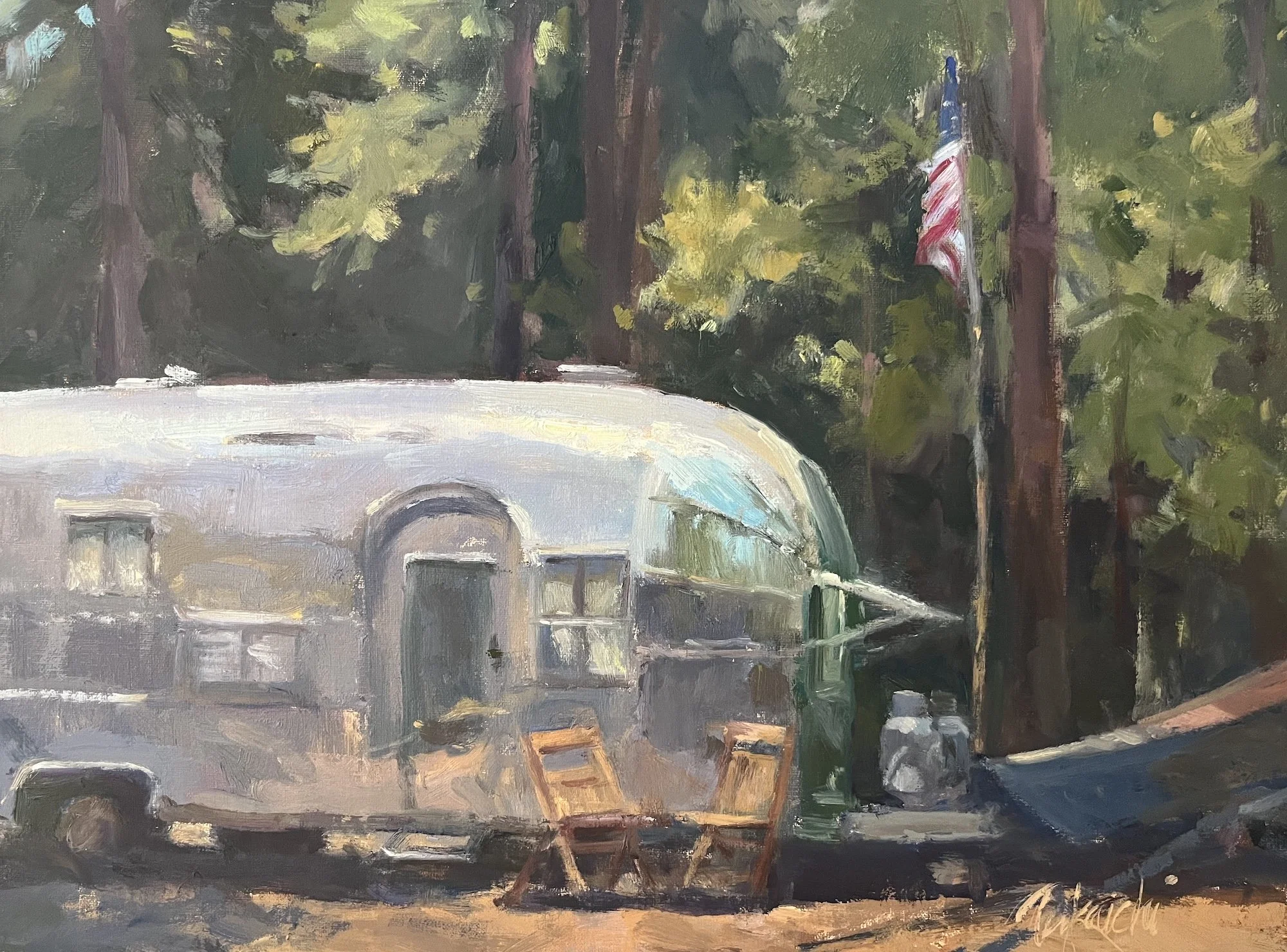 Airstream on Pine –  12x16"   Tahoma, CA