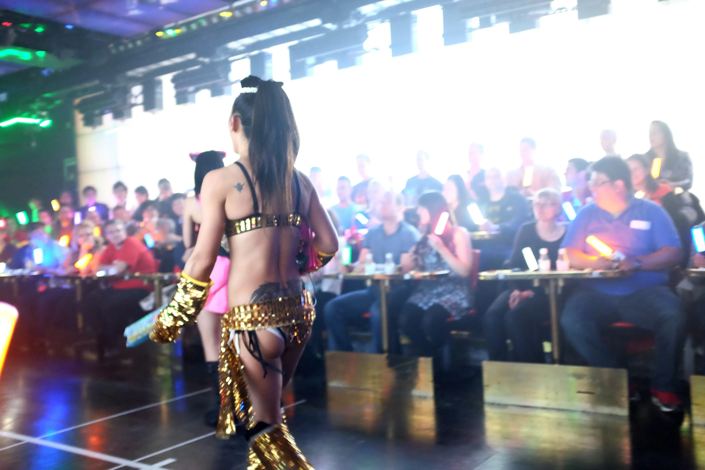 Robot Restaurant, Tokyo, Shinjuku, Robots, Japan, Japanese girls, Robotic, dance, restaurant, nightlife, Tokyo nightlife, drinks, travel, Japan travel, fun, vodka, beer, entertainment, studs, spikes, costume, mecha, lights, artistic, fashion, interest, Nezuki, blogger, music, live entertainment, show, cabaret, show restaurant