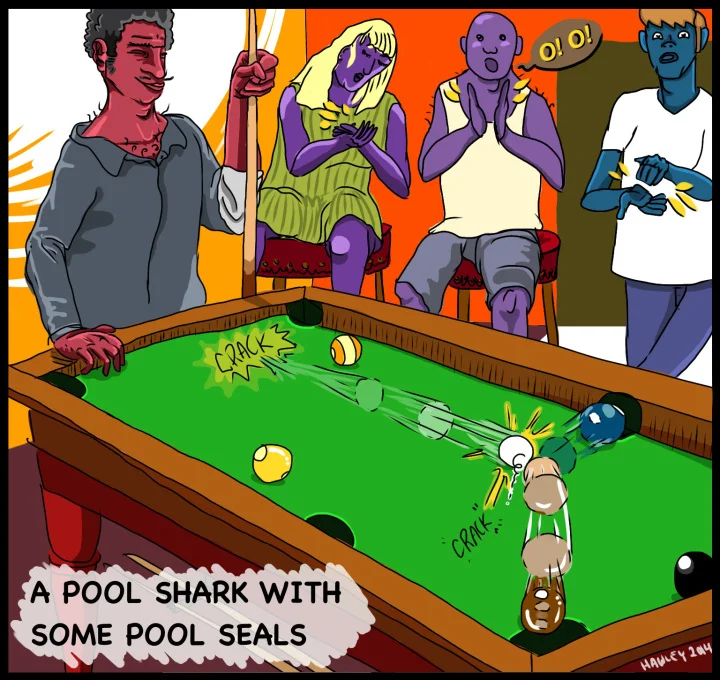 A Pool Shark with some Pool Seals