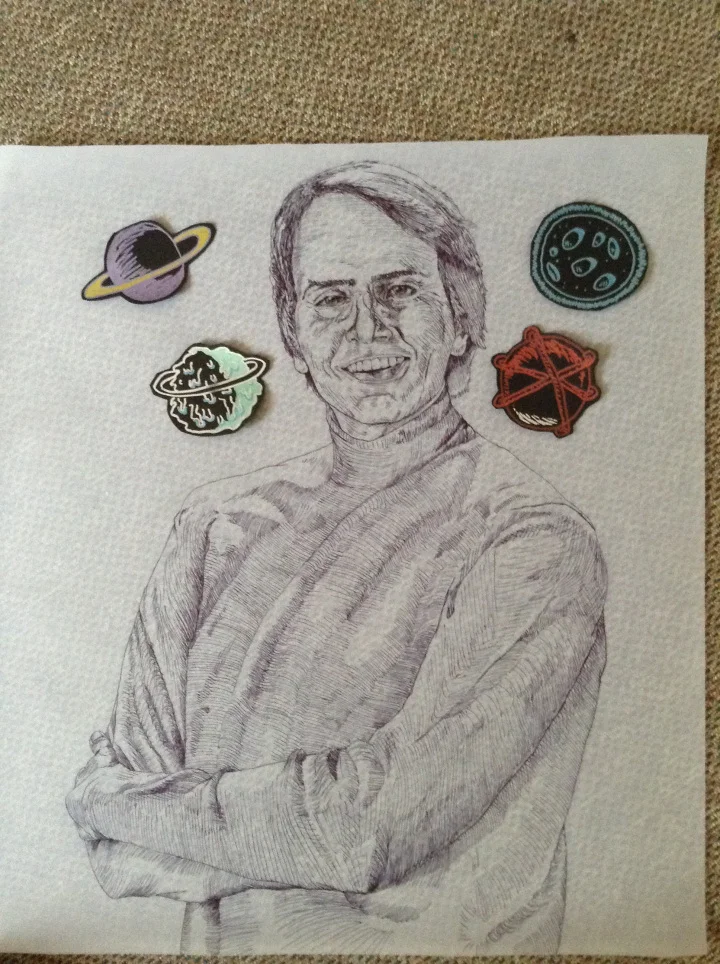 Carl standing in the Cosmos. 