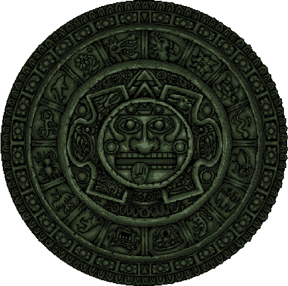 Mayan pixel art doomsday calendar