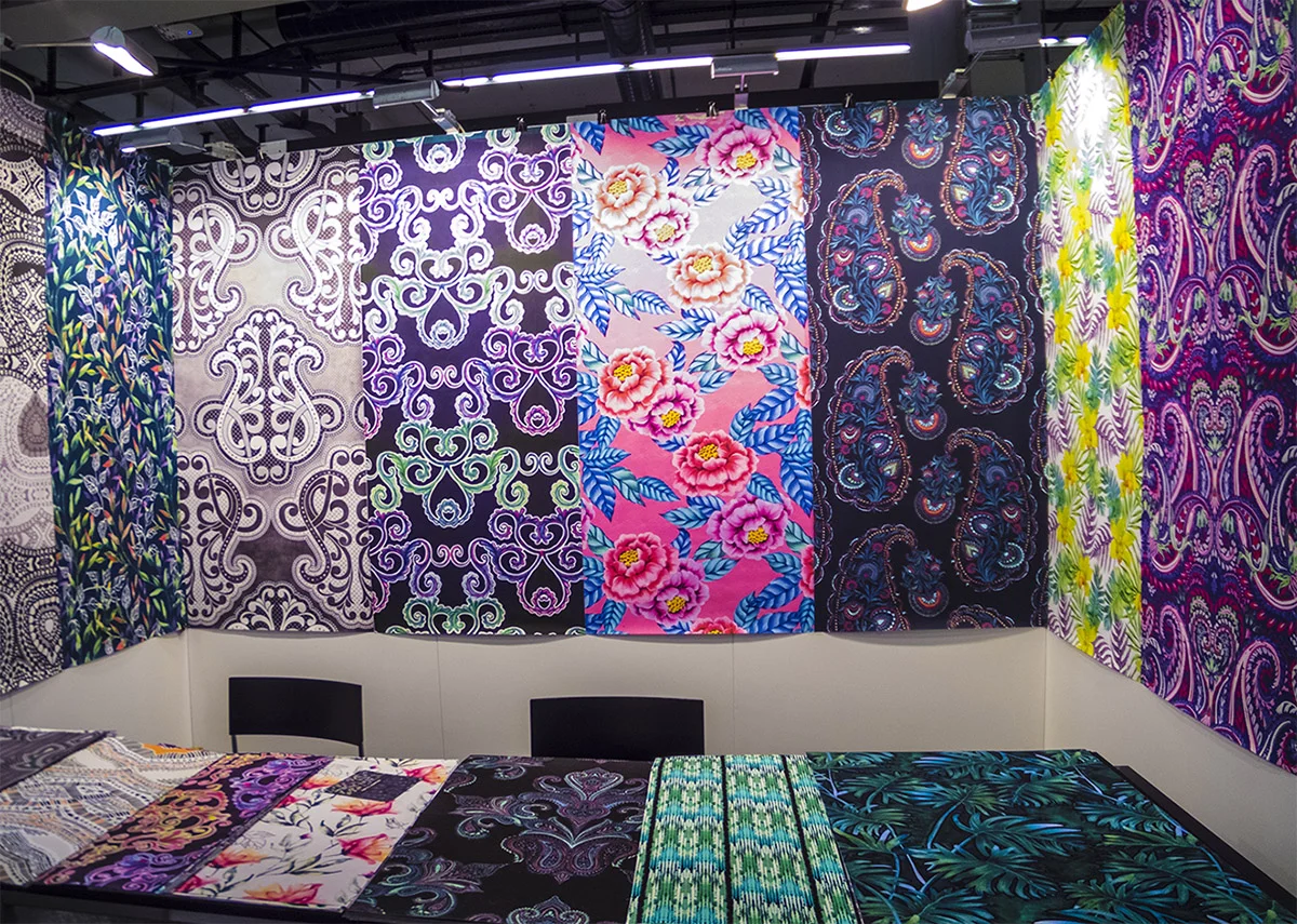 Our stand on Heimtextil. Left side is Natasha Levental's beautiful designs, right - me, Elena Belokrinitski