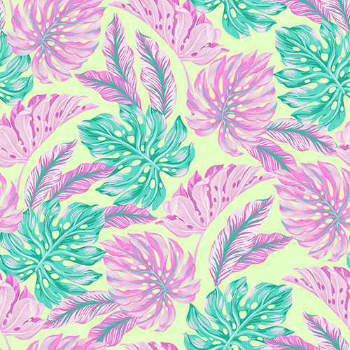 Pastel Monstera vector pattern - Commercial Use License. 