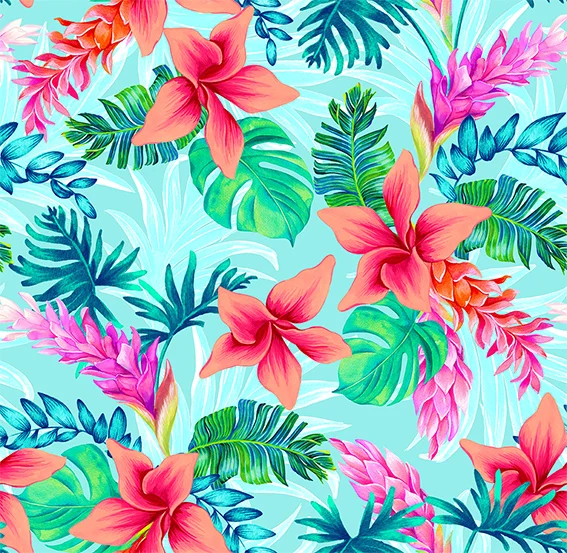 Commercial Use License - Watercolor Tropical Pattern