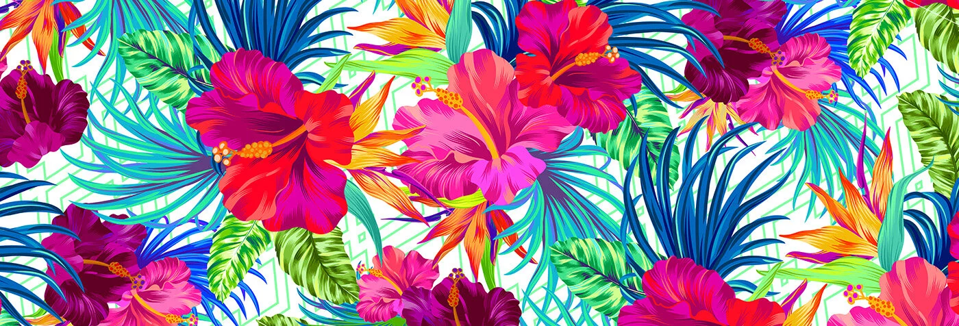Vector tropical pattern, Sofia Vergara perfume.