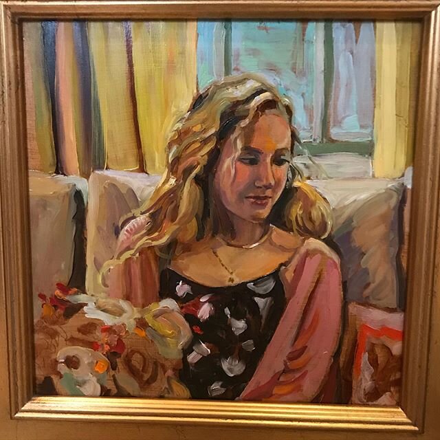 I brought some new skills home from Scottsdale where I studied with Joseph Lorusso. The medium is like painting with butter. The models comment: &ldquo;its juicy!&rdquo; I&rsquo;m starting three more small portraits this week. #lorussoarts#martywhale