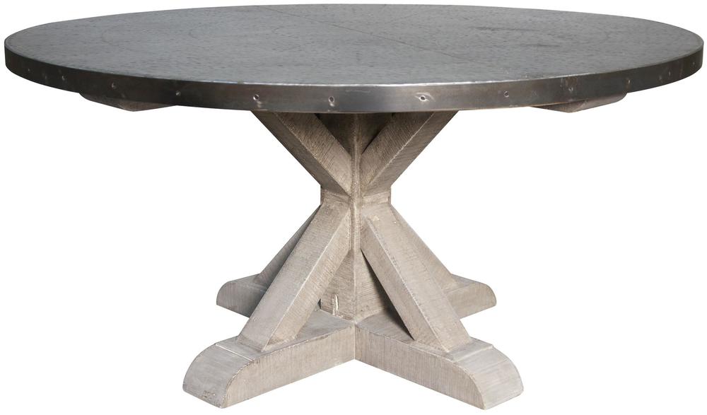 Zinc Top Round Table Belgian Base Inside Design Zinc Top Round Table Belgian Base, Zinc Top Round Table