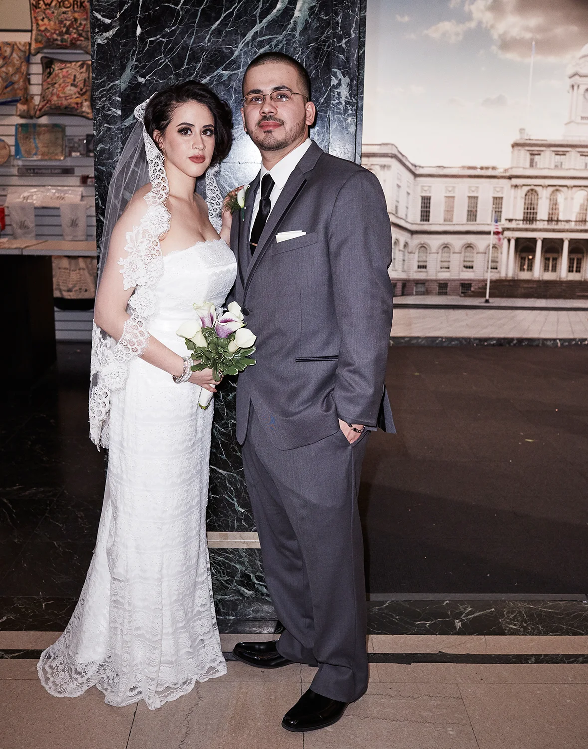 Madelin and Christopher just married at the City Clerk's Office, Manhattan Feb. 12th, 2016, Yahoo Style Feature Feb 2016