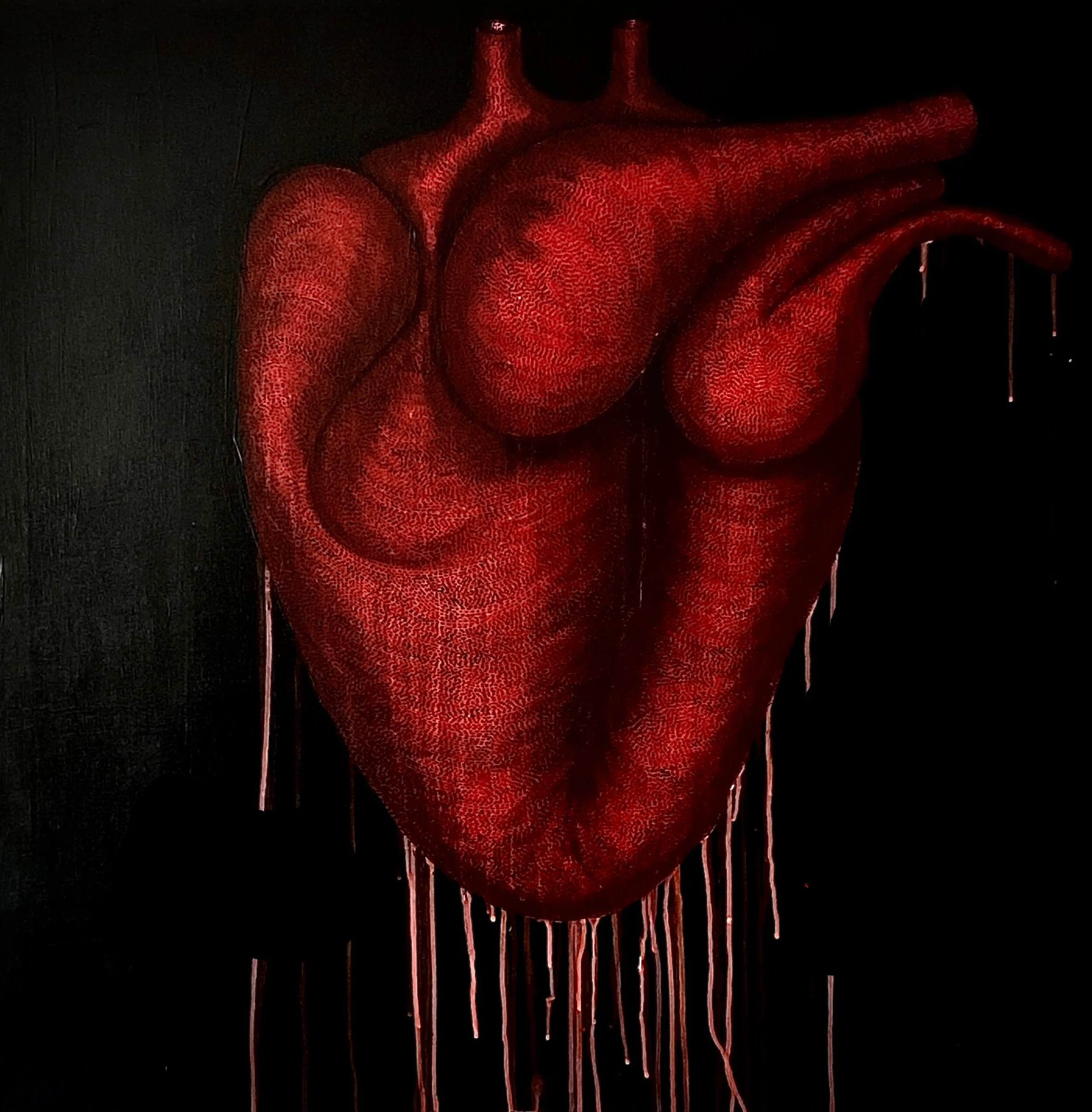  “TRIPPIN”  2015 - 2022  Acrylic on Canvas 100cm x 100cm 