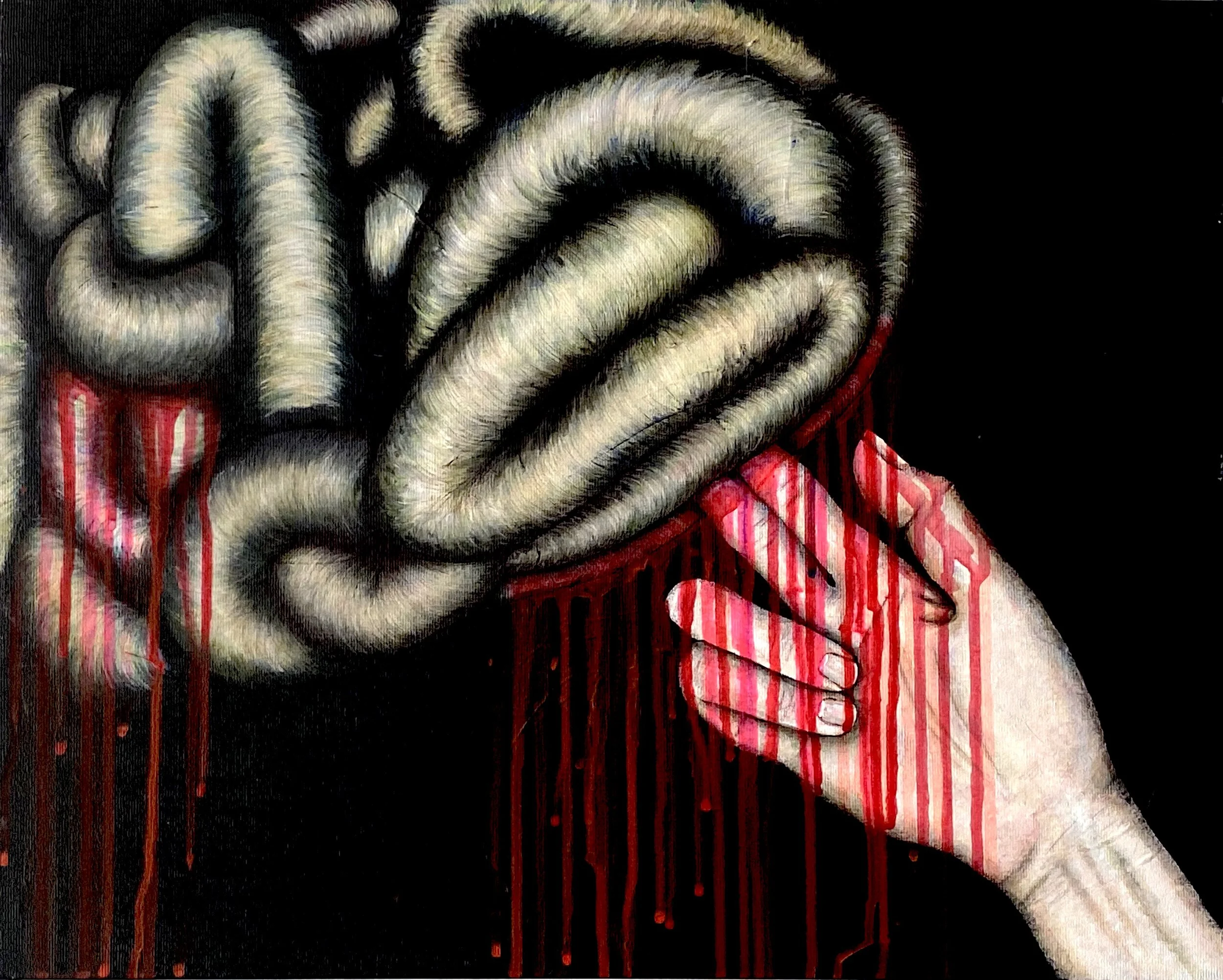  “UNTITLED”  2016  Mixed Media on Canvas 40cm x 50cm 