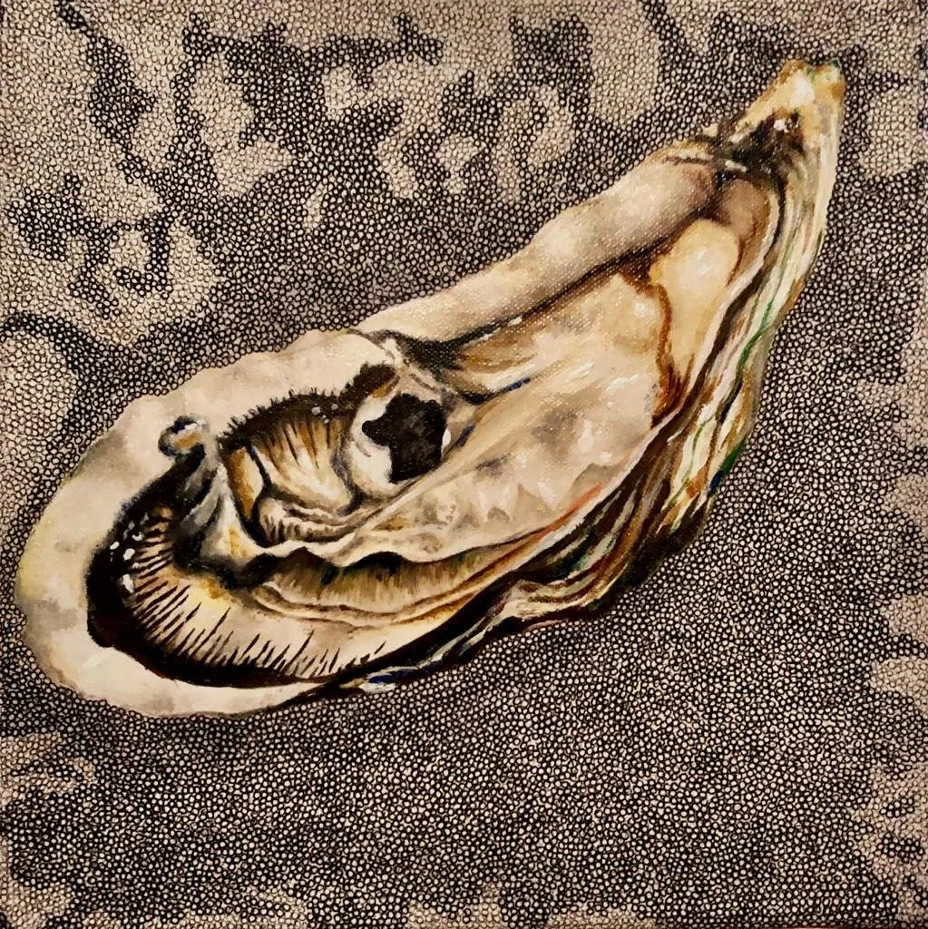  “AUSTER”  2019  Mixed Media on Canvas 30cm x 30cm 