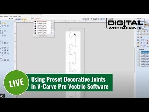 Using Preset Decorative Joints in V-Carve Pro Vectric Software (Copy)