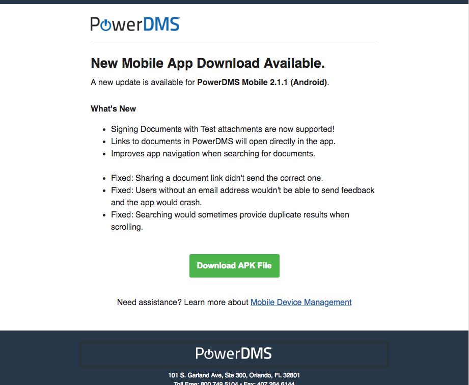 Our monthly MDM Email