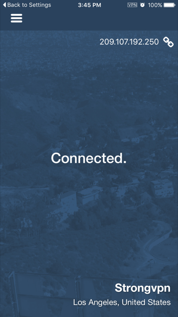original StrongVPN - iOS