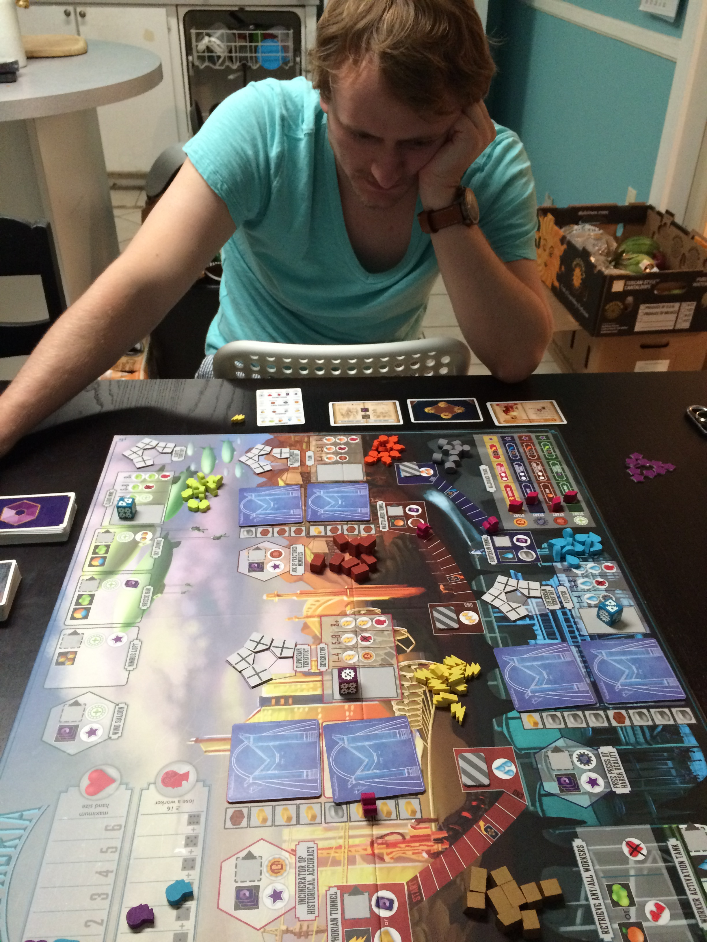 Alfie is the new face to the trio. He's the loose cannon, each time out with him is a proverbial toss of the dice. His brash sensibilities and hard partying ways make him the ideal Tabletop Editor and he will work hand in hand with Rico and Bence to ensure all boardgamegeek references are accurate.