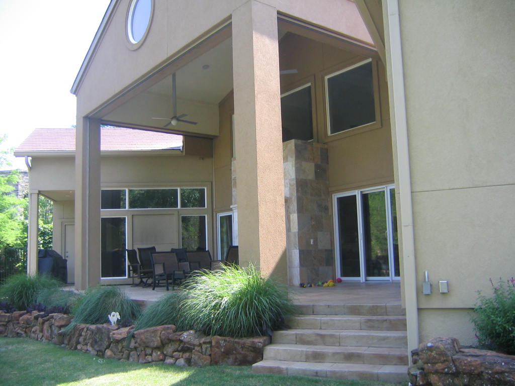 Rear Elevation facing the waterway of Farmers Branch