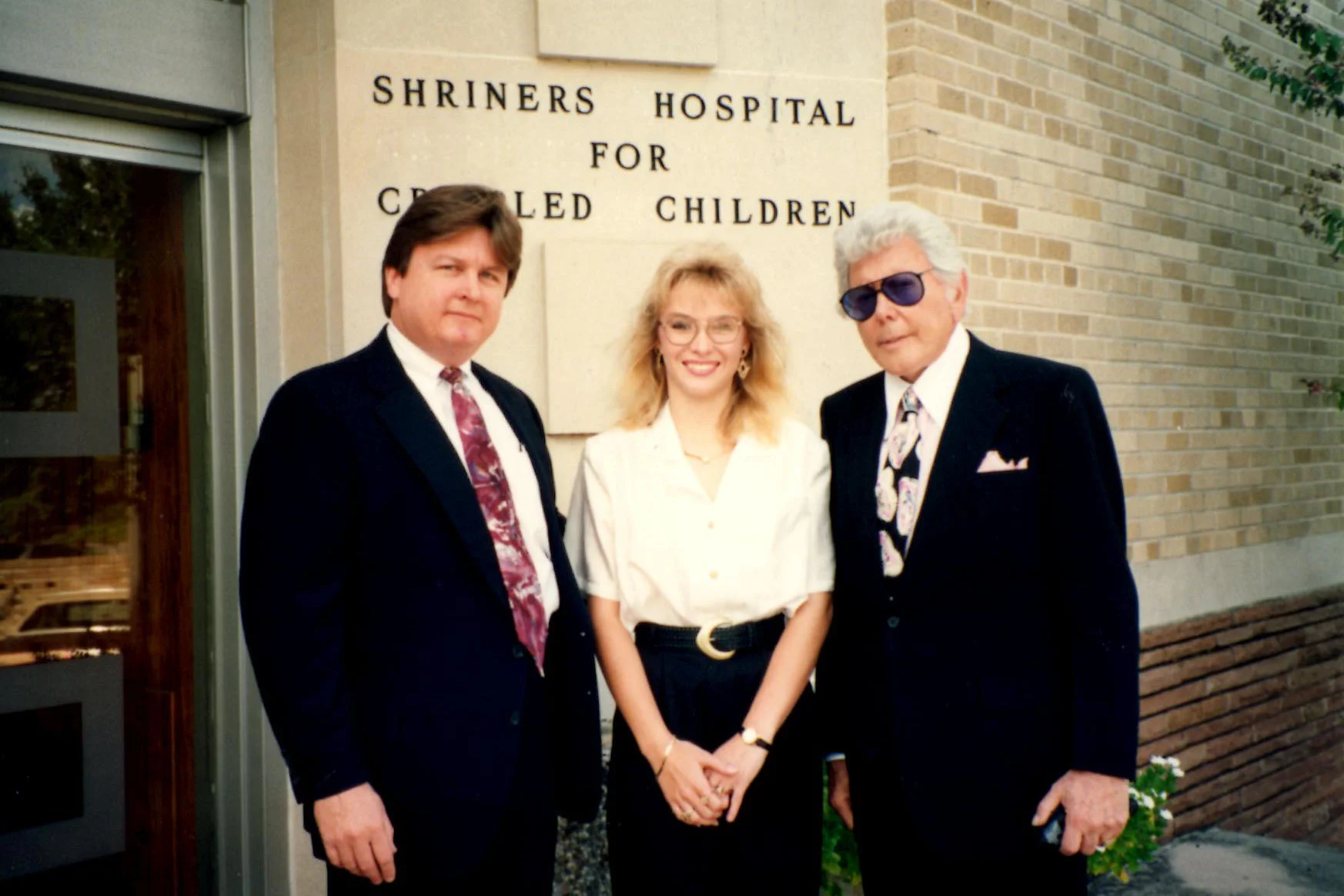 Pictured above is Muessig with his client, Dayton resident Lee Ann West, and the legendary Marvin Zindler. Muessig and Zindler were arranging for West to have lower back surgery at the Shriners Hospital for Crippled Children for injuries sustained in an auto accident. 