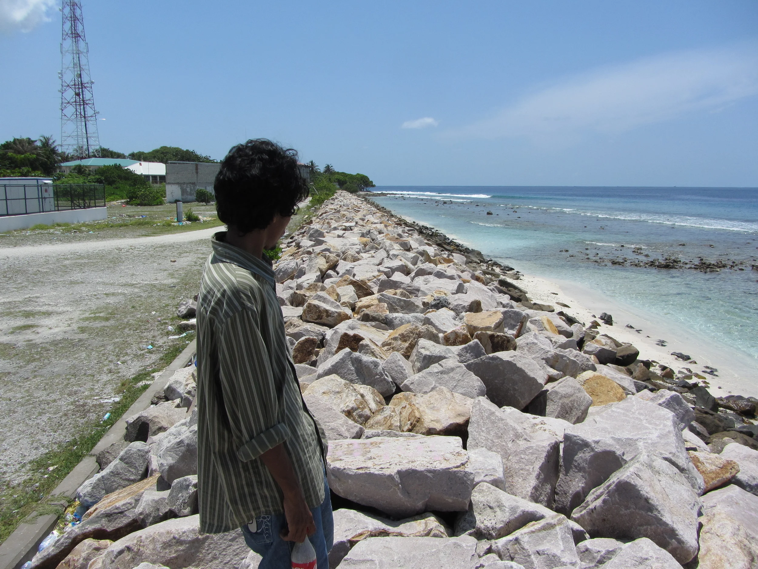 A seawall protecting the island of Vilingili in the Maldives, where I have conducted comparative research on climate change and the politics of resilience. This is one of the world's lowest-lying countries, which scientists and policymakers suggest may be among the world's first to be rendered uninhabitable due to sea-level rise. (Photo: E. Hirsch)