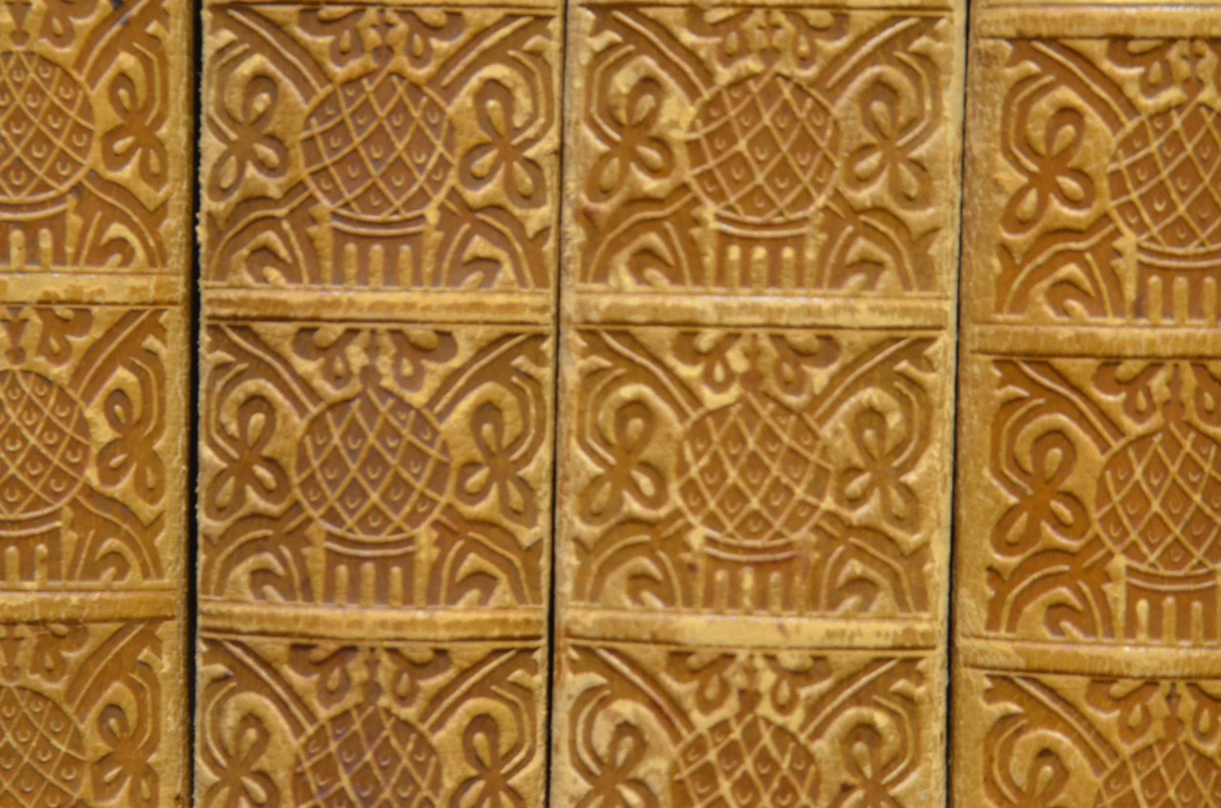 Ornate Brown and Yellow Book Spines 1