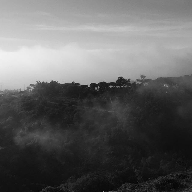 Low clouds over the coastline near Cascais 
#cascais #clouds #cloudbank #portugal #landscape #landscapephotography #bnw #fog #foggy #sunset #sunset_pics #silhouette #travel