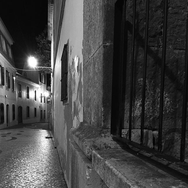 Quiet street in Cascais 
#cascais #portugal #street #noir #noir_shots #travel #solitude #quietstreet #empty #bnwphotography #bnw #streetlamp #streetlight #streetlights