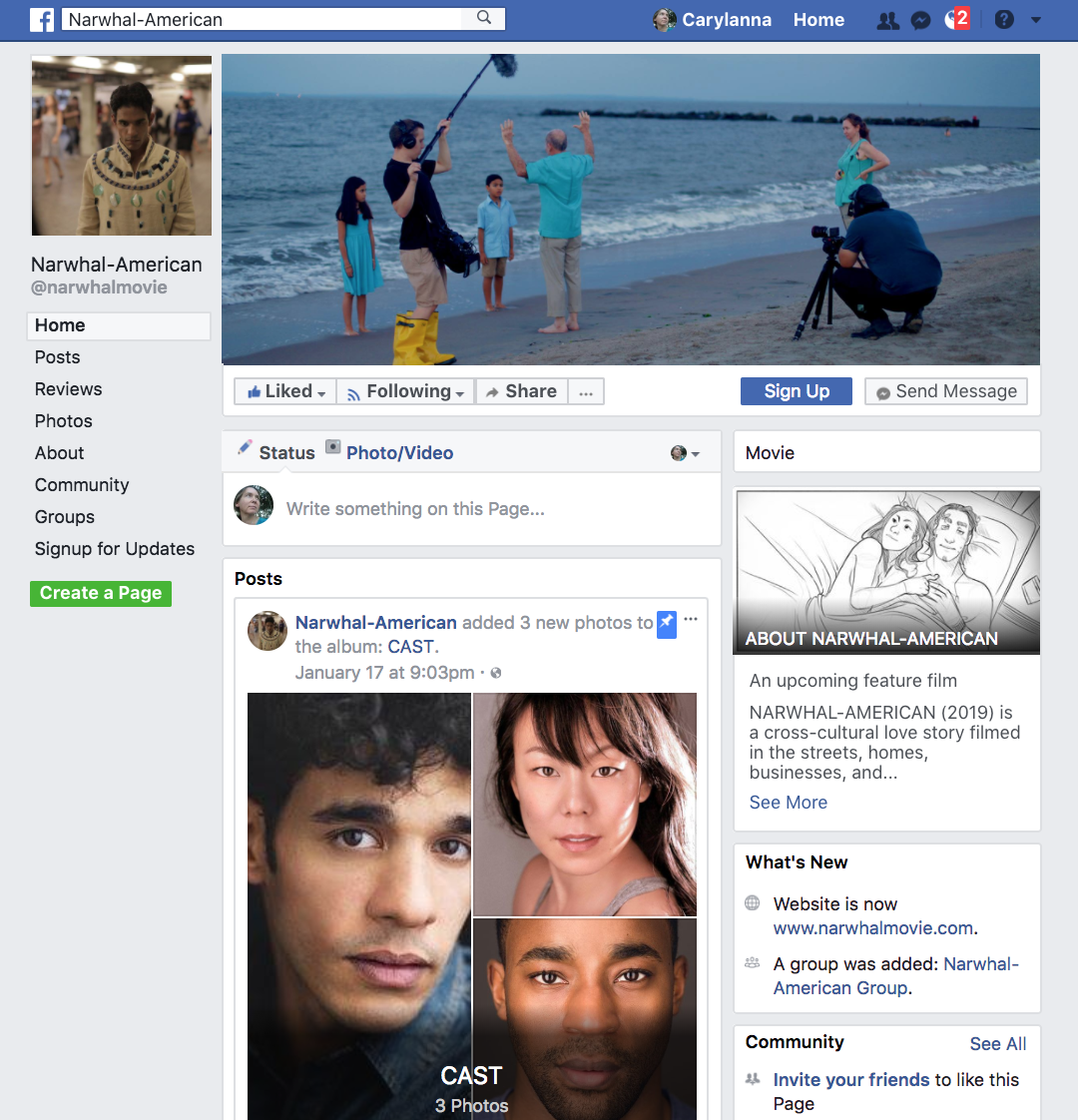 Narwhal-American: Now Live on Social Media!